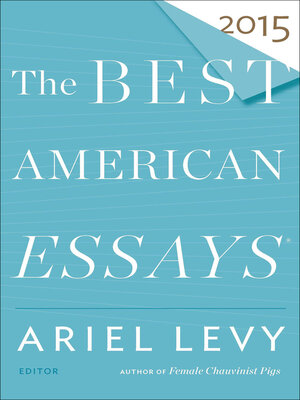cover image of The Best American Essays 2015